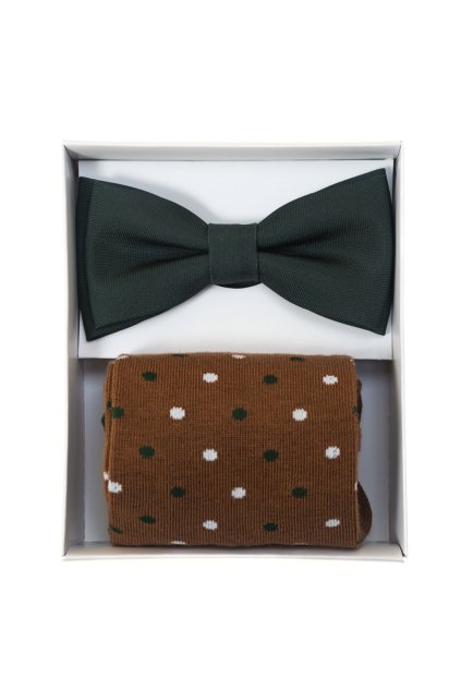 Set motýlek a ponožky béžová/zelená 779-9860