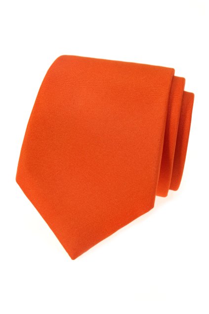 Kravata oranžová mat 559-7983