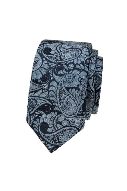 Kravata SLIM LUX modrá 571-22634