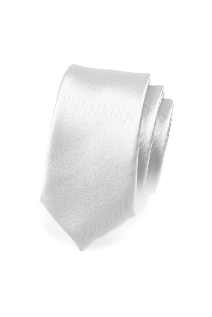 Kravata SLIM stříbrná 551-737