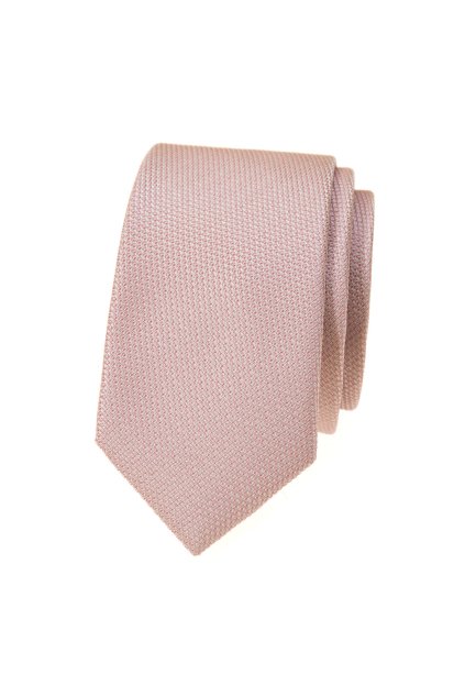 Kravata SLIM LUX pudrová 571-81466