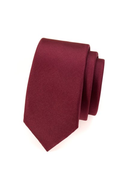 Kravata SLIM bordó mat 551-7054