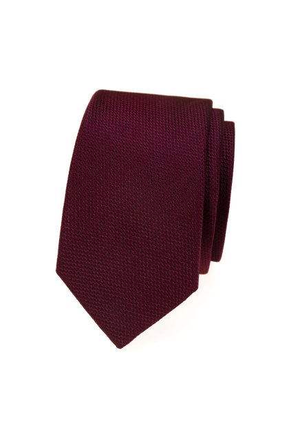Kravata SLIM LUX bordó 571-22293