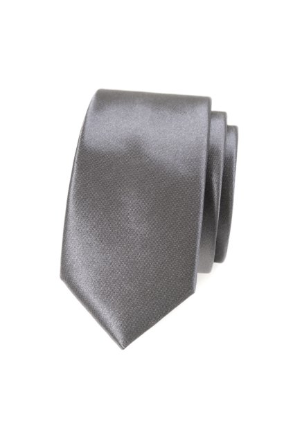 Kravata SLIM LUX grafitová 571-9020