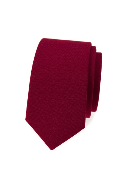 Kravata SLIM LUX bordó 571-9853