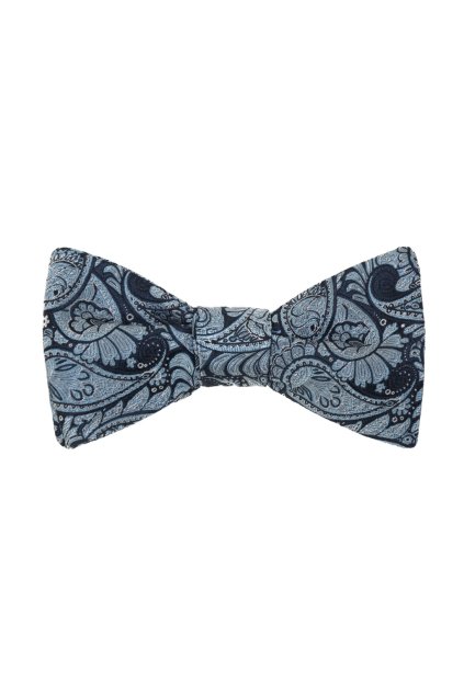 Vázací motýlek s kapesníčkem modrá 578-22634