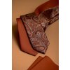 Kravata SLIM LUX skořicová/hnědá 571-9841