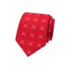 Kravata LUX čevená/hokej 561-19102