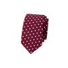 Kravata SLIM LUX bordó s bílými puntíky 571-1980