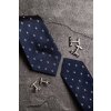 Kravata SLIM LUX modrá/paragraf 571-81426