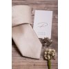 Kravata LUX ivory/stříbrná 561-22308