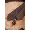 Kravata SLIM LUX hnědá mat 571-9918