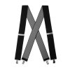 Šle X s koženým středem a zapínáním na klipy - 50 mm černá, černá kůže 872-2300