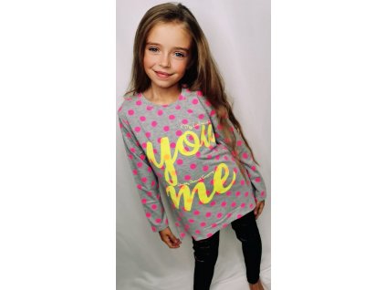 Fashionistka: Dívčí tunika proužkatá s nápisem