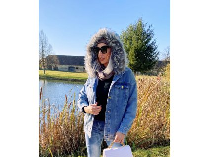 Fashionistka: BUNDA zimní džínová modrá