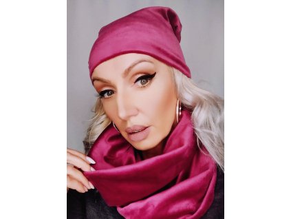 Fashionistka: SET čepice a nákrčník LEMA de Luxe fialová