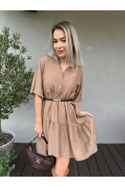 Šaty Luisa karamelové