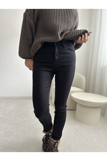 Push up džíny černé
