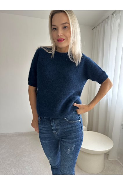 Svetr z Alpaky modrý