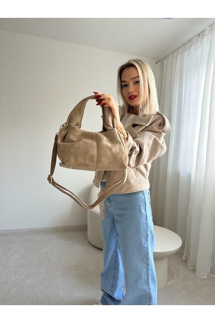 Kabelka Tory béžová