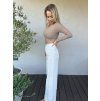 Crop top Ive béžový
