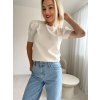 Svetřík s krátkým rukávem Lucy bílý