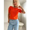 Svetřík s krátkým rukávem Lucy oranžový