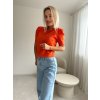 Svetřík s krátkým rukávem Lucy oranžový