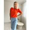 Svetřík s krátkým rukávem Lucy oranžový