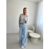 Džíny wide leg světle modré
