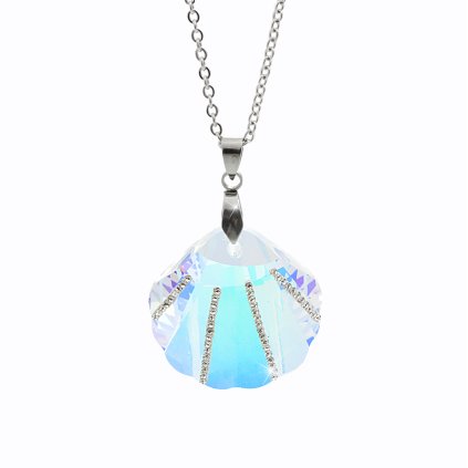 2409 nahrdelnik se zdobenym krystalem ve tvaru musle