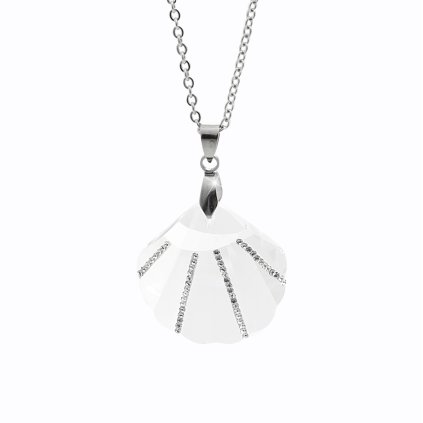 2412 nahrdelnik se zdobenym krystalem ve tvaru musle