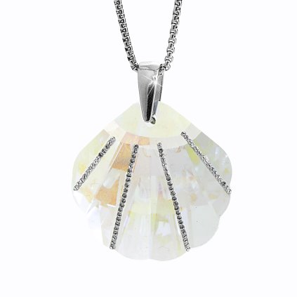 2415 nahrdelnik se zdobenym krystalem ve tvaru musle