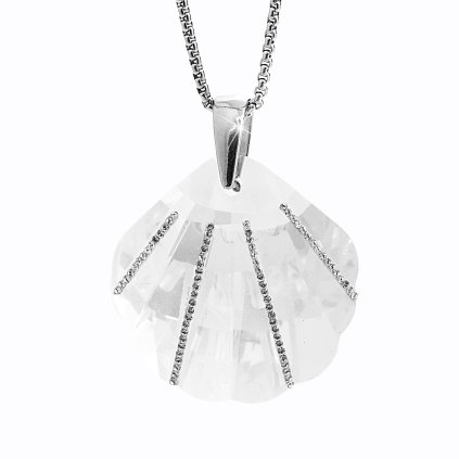 2418 nahrdelnik se zdobenym krystalem ve tvaru musle