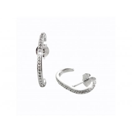 14910 stribrne nausnice puzety vetsi obloucek osazene krystaly swarovski crystal stribro 925 1000