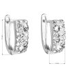 200850 2 stribrne nausnice visaci kruhy s krystaly swarovski 1000815