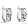 Stříbrné náušnice visací kruhy s krystaly Swarovski 31123 (Barva krystalů Cherry)
