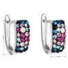 200859 2 stribrne nausnice visaci kruhy s krystaly swarovski 1000822