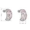 Stříbrné visací náušnice půlkruh s krystaly Swarovski 31164 (Barva krystalů Cherry)
