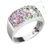 Stříbrný prsten s krystaly Swarovski mix barev Sakura 35014.3 (Velikost 58)
