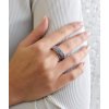 Stříbrný prsten s krystaly Swarovski Mix Barev Fialová 35027.3 (Velikost 58)