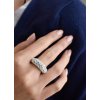 Stříbrný prsten s krystaly Swarovski v bílé barvě 35031.1 (Velikost 58)