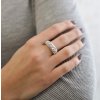 Stříbrný prsten s krystaly Swarovski v bílé barvě s AB efectem 35031.2 (Velikost 58)
