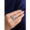 Stříbrný prsten s krystaly Swarovski v bílé barvě 35042.1 (Velikost 58)