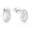 201030 1 stribrne nausnice listku s kubickymi zirkony v bile barve 11011