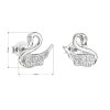201036 1 stribrne nausnice labute s kubickymi zirkony v bile barve 11013