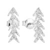 201039 stribrne nausnice sipky s kubickymi zirkony v bile barve 11014