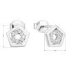 201066 1 stribrne nausnice petiuhelnik s kubickymi zirkony v bile barve 11026