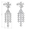201072 1 stribrne nausnice visaci se zirkonem v bile barve 11028