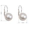 Stříbrné náušnice pecka s perlami Swarovski v různých barvách 31143 (Barva krystalů White)